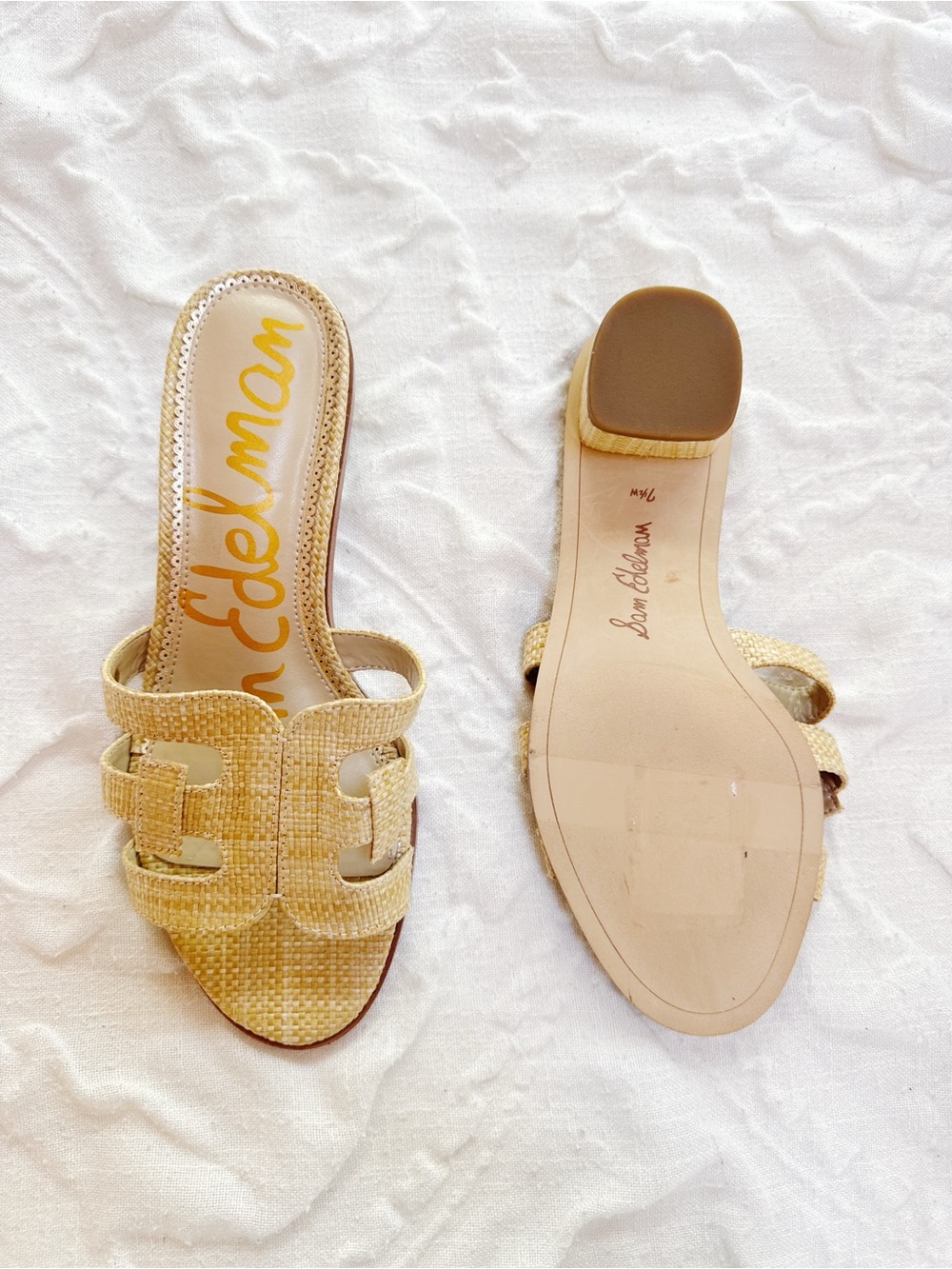 Sam Edelman Illie Block Heel Slide Sandal Size 7.5 - Picture 7 of 8